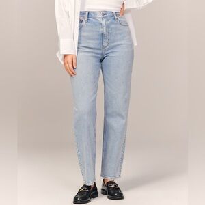 Abercrombie Curve Love 90s Slim Straight Ultra High Rise Jeans 25 Short Sz 0